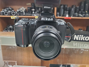 Nikon F-601/N6006,  AF SLR Film Camera w/Nikon 35-80mm lens, flash, Canada - Paramount Camera & Repair