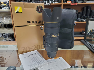 Nikon AF-S 70-200mm f/2.8G VR II Lens MINT Condition 10/10 - Paramount Camera & Repair