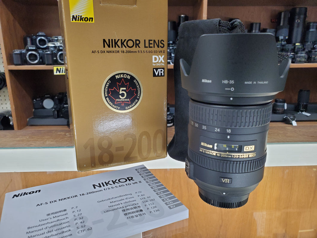 Nikon 18-200mm f/3.5-5.6G II AF-S ED VR - Excellent Condition 9.5/10 - Canada - Paramount Camera & Repair