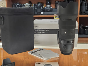 Sigma 70-200mm F2.8 Sports DG OS HSM for Canon Mount - Excellent Condition - Paramount Camera & Repair