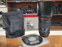 Load image into Gallery viewer, Canon EF 135mm f/2L USM Lens - Pro Full Frame - Used Condition 9/10 - Paramount Camera &amp; Repair