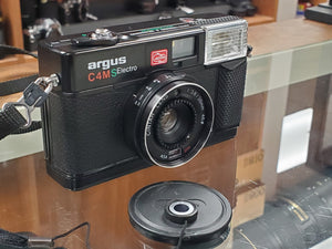 RARE Argus C4MS Electro, 38mm 3.8 lens, Point & Shoot, CLA, Light Seals, Canada - Paramount Camera & Repair