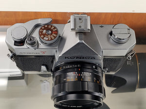 Konica Autoreflex T, 35mm SLR Film Camera w/52mm F1.8 Lens, CLA'd, Canada - Paramount Camera & Repair