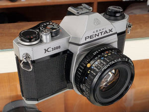 Pentax Asahi K1000, 35mm Film Camera, 50mm F2 lens, Fresh CLA, working like new - Paramount Camera & Repair
