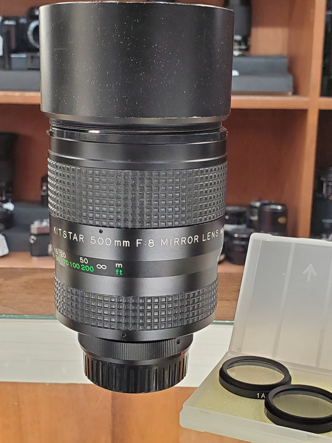 MINT Rare Kitstar 500mm F8 Mirror Lens for Minolta w/ Hood, CLAd, Canada - Paramount Camera & Repair