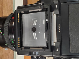 MINT Bronica ETRS Medium Format w/ Zenza 75mm F2.8 Lens, AE II Prism Finder, CLA, Grip - Paramount Camera & Repair