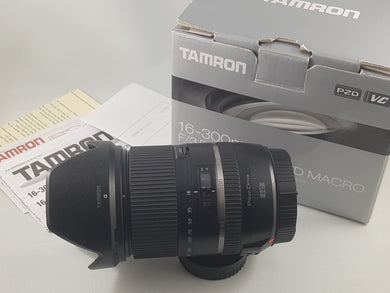 Tamron 16-300mm f/3.5-6.3 Di II VC PZD MACRO Lens for Canon (Model B016E) - Used Condition: 9.5/10 - Paramount Camera & Repair