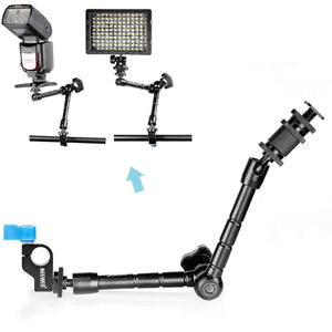 11" Video Rig Articulating Arm Mount - for LCD, light or accessories - Paramount Camera & Repair