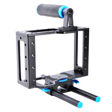 Load image into Gallery viewer, DSLR Video Cage frame - 15mm Rails, Rod Mount, Cage, Grips, Top handle - Paramount Camera &amp; Repair
