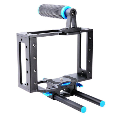 DSLR Video Cage frame - 15mm Rails, Rod Mount, Cage, Grips, Top handle - Paramount Camera & Repair