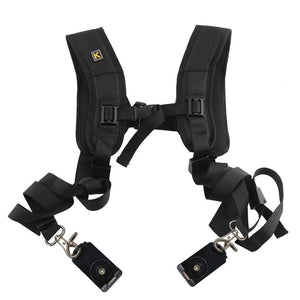 Dual Camera Padded Strap Harness - With 2 quick detach plates - Paramount Camera & Repair