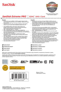 SanDisk Extreme Pro 32GB SDHC UHS-I SD Card Memory - Read:95mb/s-Write:90mb/s - Paramount Camera & Repair