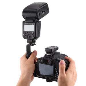 Heavy Duty L Bracket Video/Flash Mount w/padded rubber grip - Dual Flash Mount - Paramount Camera & Repair