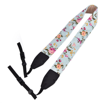 Fashion Camera Strap - Light Floral Pattern - Paramount Camera & Repair