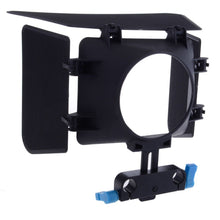 Load image into Gallery viewer, DSLR Video Matte Box - 15mm Rail Mount, adjustable height mount - Paramount Camera &amp; Repair