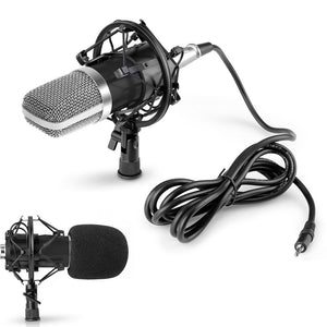 NW-700 Professional Condensor Microphone - for Video/Podcasting - Includes antivibration Mount & Wind Cover - Paramount Camera & Repair