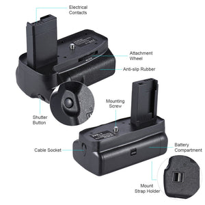 Vertical Battery Grip for Canon EOS Rebel T3/ Rebel T5/ Rebel T6    (1100D/1200D/1300D/kiss X50/X70) - Paramount Camera & Repair