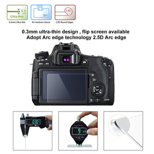 Tempered Glass Camera LCD Screen Protector - Self Adhesive - Touchscreen Compatible - Paramount Camera & Repair