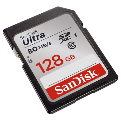 Sandisk 128GB Ultra UHS-I Class 10 SDXC Memory SD Card - Read:80mb/s-Write:30mb/s - Paramount Camera & Repair