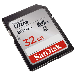 Sandisk 32GB Ultra UHS-I Class 10 SDXC Memory SD Card - Read:80mb/s-Write:30mb/s - Paramount Camera & Repair