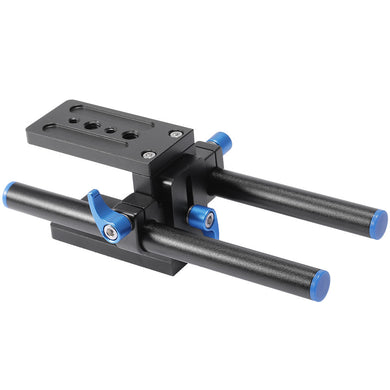 DSLR Video Main Support Rails & Mount - 15mm Aluminum Rails, Tripod Mount, Camera Mount - Paramount Camera & Repair